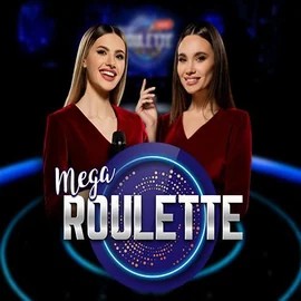 Mega Roulette slot logo by Pragmatic Play at Lizaro Casino
